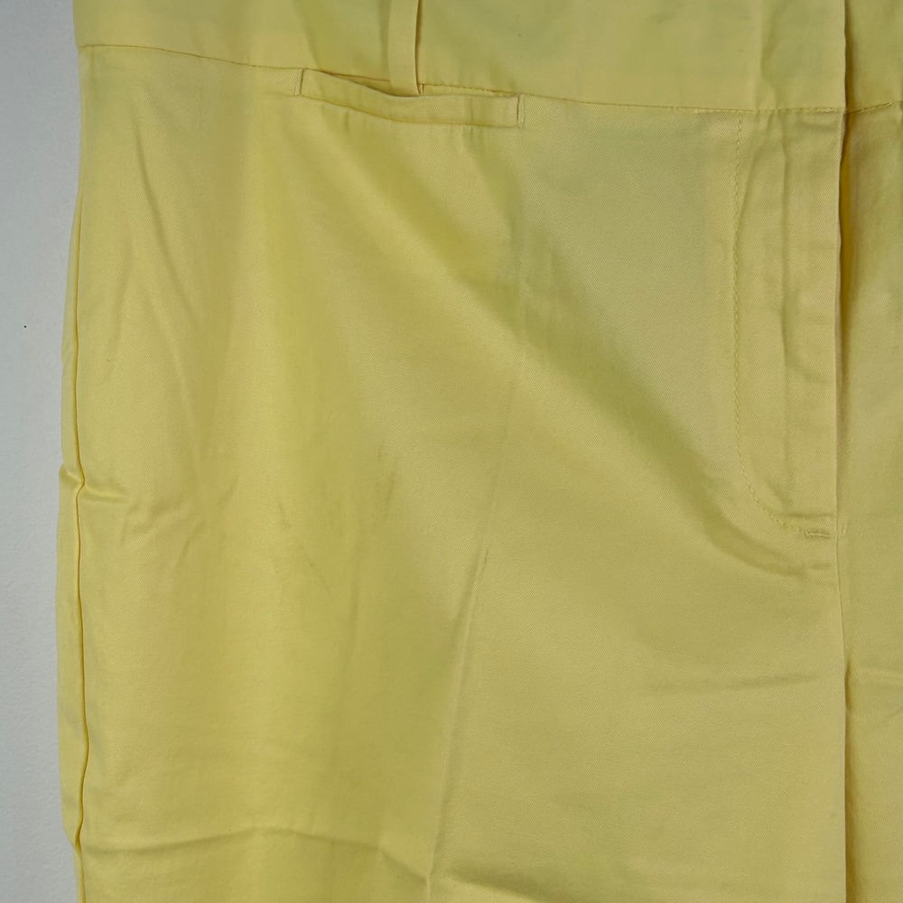 Talbots Signature Twill Crops Yellow Buttercup Pants Womens 18 New - Picture 10 of 12
